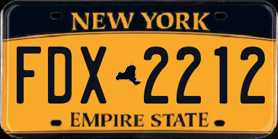 NY license plate FDX2212