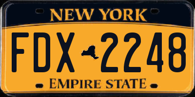 NY license plate FDX2248