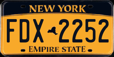 NY license plate FDX2252