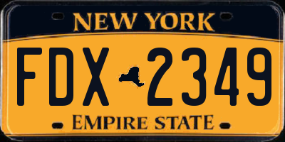 NY license plate FDX2349