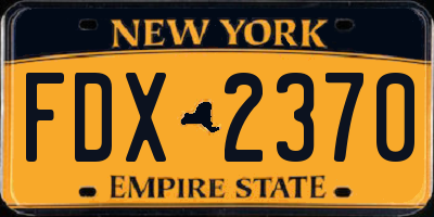 NY license plate FDX2370