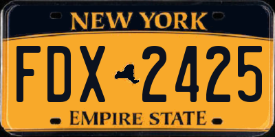 NY license plate FDX2425