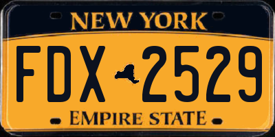 NY license plate FDX2529