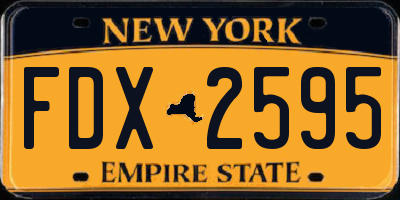 NY license plate FDX2595