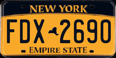 NY license plate FDX2690