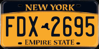 NY license plate FDX2695