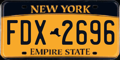 NY license plate FDX2696