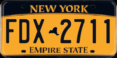 NY license plate FDX2711