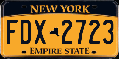 NY license plate FDX2723