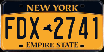 NY license plate FDX2741