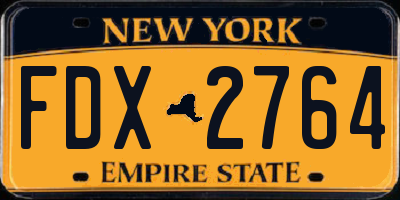 NY license plate FDX2764