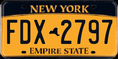 NY license plate FDX2797