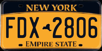 NY license plate FDX2806
