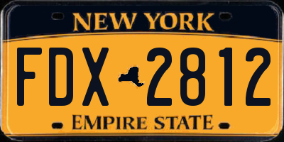 NY license plate FDX2812