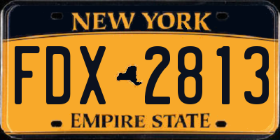 NY license plate FDX2813