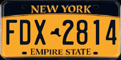NY license plate FDX2814
