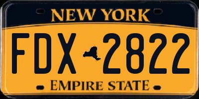 NY license plate FDX2822