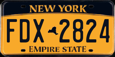 NY license plate FDX2824