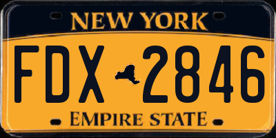 NY license plate FDX2846