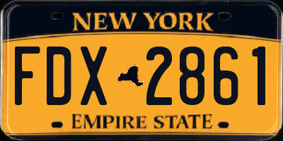 NY license plate FDX2861