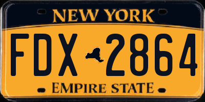 NY license plate FDX2864