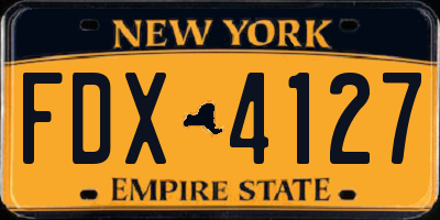 NY license plate FDX4127