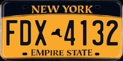 NY license plate FDX4132