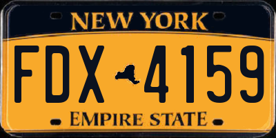 NY license plate FDX4159