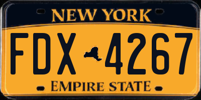 NY license plate FDX4267