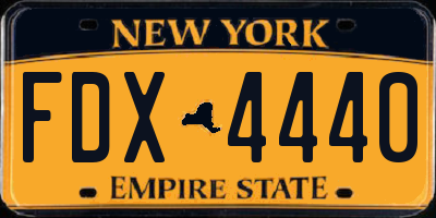 NY license plate FDX4440