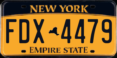 NY license plate FDX4479