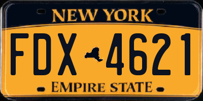 NY license plate FDX4621