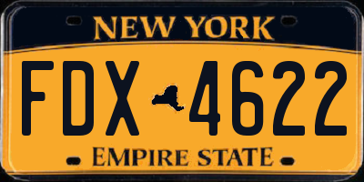 NY license plate FDX4622