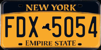 NY license plate FDX5054