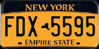 NY license plate FDX5595