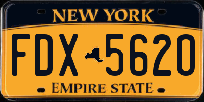NY license plate FDX5620