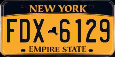 NY license plate FDX6129
