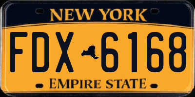 NY license plate FDX6168