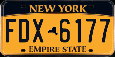 NY license plate FDX6177