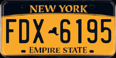 NY license plate FDX6195