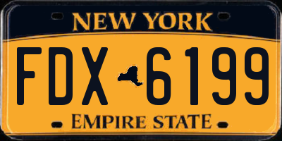 NY license plate FDX6199