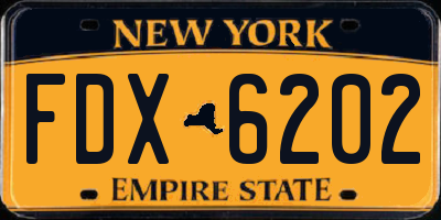 NY license plate FDX6202