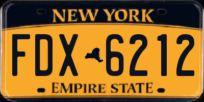 NY license plate FDX6212