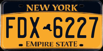 NY license plate FDX6227