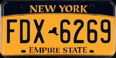 NY license plate FDX6269