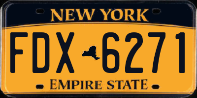 NY license plate FDX6271