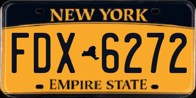 NY license plate FDX6272