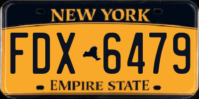 NY license plate FDX6479