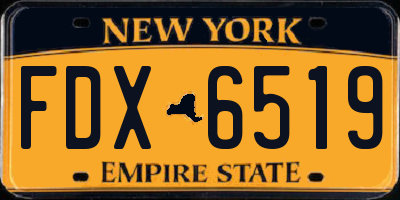 NY license plate FDX6519