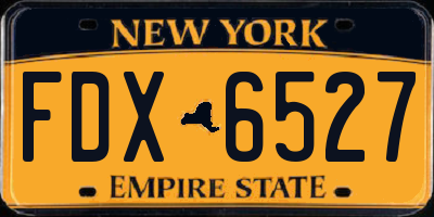 NY license plate FDX6527